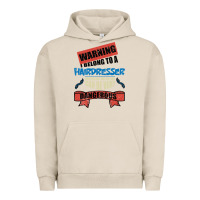 Pigment French Oak I belong to a HAIRDRESSER warning job funny partner Urban Hoodie - Bettercallsaul