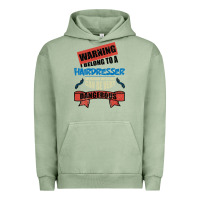 Pigment Oil Green I belong to a HAIRDRESSER warning job funny partner Urban Hoodie - Bettercallsaul