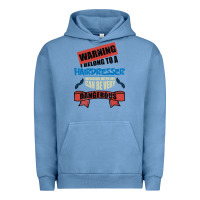 Pigment Pebble Blue I belong to a HAIRDRESSER warning job funny partner Urban Hoodie - Bettercallsaul