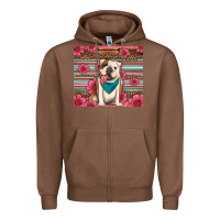 Chestnut british bulldog floral serape Zipper Hoodie - Artiststas