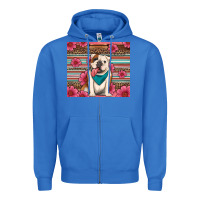 True Royal british bulldog floral serape Zipper Hoodie - Artiststas