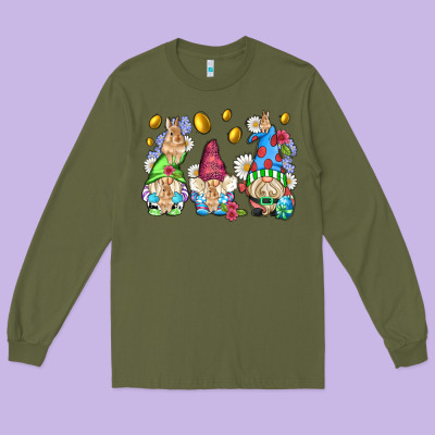 Easter Gnome With Eggs Long Sleeve Tee Designed By Adodesignshop