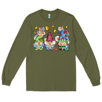 Army Green easter gnome with eggs Long Sleeve Tee - AdoDesignShop