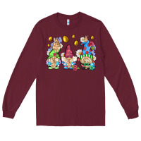 Burgundy easter gnome with eggs Long Sleeve Tee - AdoDesignShop
