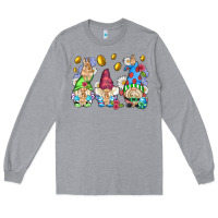 Heather Grey easter gnome with eggs Long Sleeve Tee - AdoDesignShop