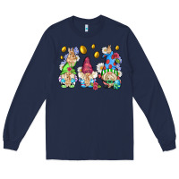 Navy easter gnome with eggs Long Sleeve Tee - AdoDesignShop