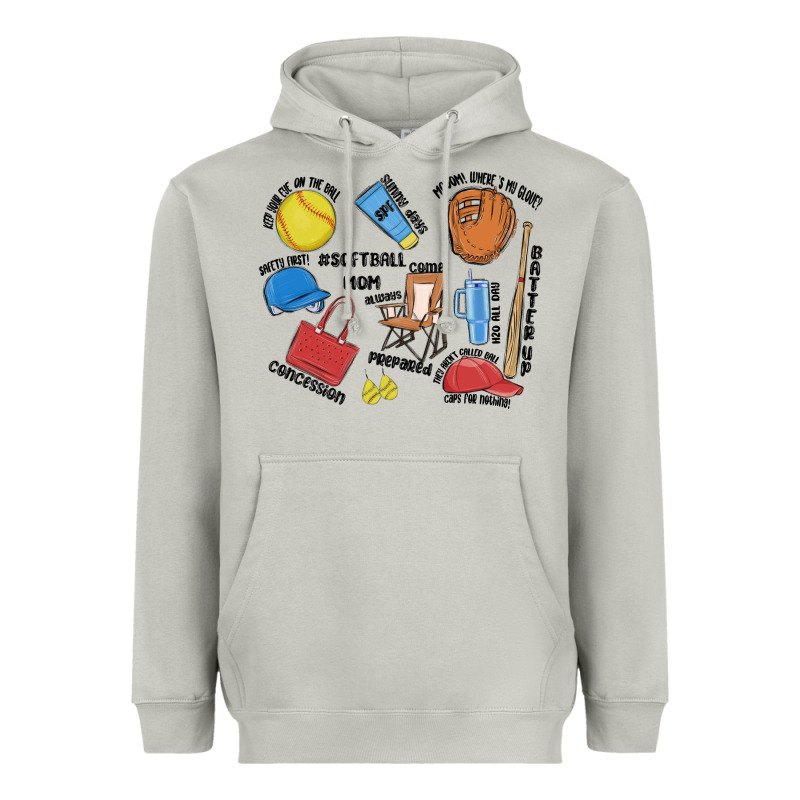 Softball Mom Heavyweight Hoodie by MaliasSmallBusiness | Teevron