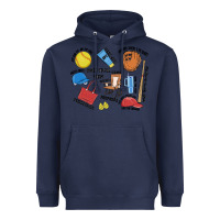 Navy softball mom Heavyweight Hoodie - MaliasSmallBusiness