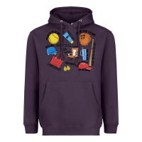 Plum softball mom Heavyweight Hoodie - MaliasSmallBusiness