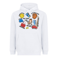 White softball mom Heavyweight Hoodie - MaliasSmallBusiness