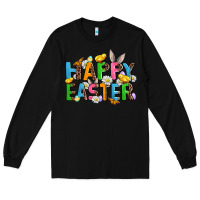 Black happy easter Long Sleeve Tee - AdoDesignShop