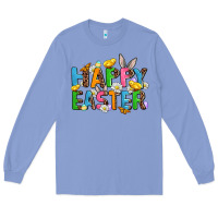 Colony Blue happy easter Long Sleeve Tee - AdoDesignShop