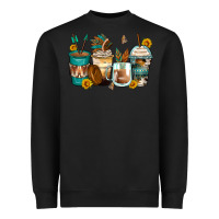 Indian Headdress Coffee Cups Heavyweight Sweatshirt | Teevron