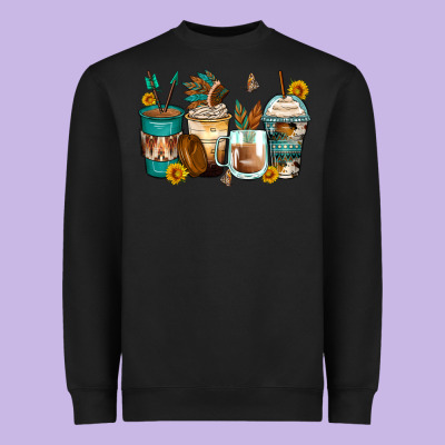 Indian Headdress Coffee Cups Heavyweight Sweatshirt Designed By Zillion Design Studio