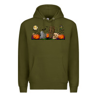 Army Green headstone and coffin lebbey glass Premium Hoodie - BundleAndBundleShop