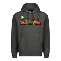 Charcoal Heather headstone and coffin lebbey glass Premium Hoodie - BundleAndBundleShop