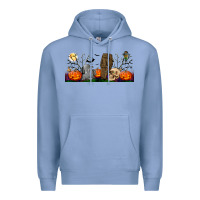 Colony Blue headstone and coffin lebbey glass Premium Hoodie - BundleAndBundleShop
