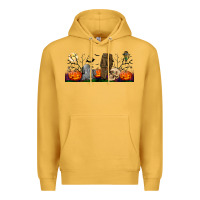 Mustard headstone and coffin lebbey glass Premium Hoodie - BundleAndBundleShop