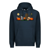 Navy headstone and coffin lebbey glass Premium Hoodie - BundleAndBundleShop