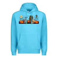 Ocean Blue headstone and coffin lebbey glass Premium Hoodie - BundleAndBundleShop
