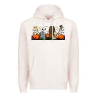 Pale Pink headstone and coffin lebbey glass Premium Hoodie - BundleAndBundleShop
