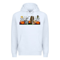 White headstone and coffin lebbey glass Premium Hoodie - BundleAndBundleShop