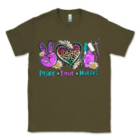 Army Green peace love nail art Classic Tee - AdoDesignShop