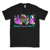 Black peace love nail art Classic Tee - AdoDesignShop
