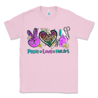Bubblegum Pink peace love nail art Classic Tee - AdoDesignShop