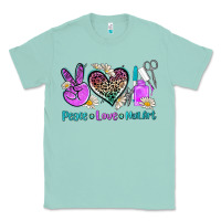 Seafoam peace love nail art Classic Tee - AdoDesignShop