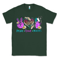 Sports Green peace love nail art Classic Tee - AdoDesignShop