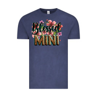 Vintage Denim flowers blessed mini Vintage Tee - Zillion Design Studio