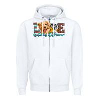White love golden retriever Zipper Hoodie - Artiststas