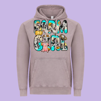 Farm Girl Vintage Hoodie Designed By Zillion Design Studio