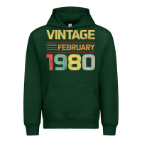 Forest Green Born in 1980 Vintage February Urban Hoodie - Bettercallsaul