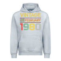 Heather Grey Born in 1980 Vintage February Urban Hoodie - Bettercallsaul
