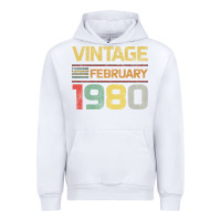 White Born in 1980 Vintage February Urban Hoodie - Bettercallsaul
