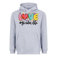 Heather Grey love grandma life Heavyweight Hoodie - MaliasSmallBusiness