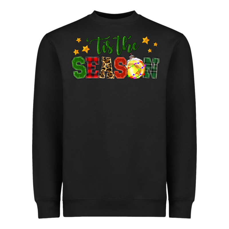 'tis The Season Softball Christmas Heavyweight Sweatshirt by RanaPortraitStore | Teevron