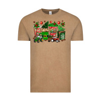 Vintage Coffee christmas tractor coffee cups Vintage Tee - texasbilliewilder