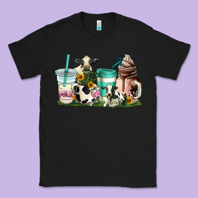 Cow Coffee Cups Classic Tee Designed By Adodesignshop