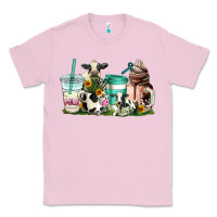 Bubblegum Pink cow coffee cups Classic Tee - AdoDesignShop