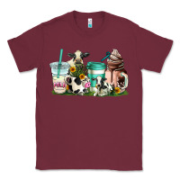 Burgundy cow coffee cups Classic Tee - AdoDesignShop