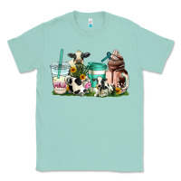 Seafoam cow coffee cups Classic Tee - AdoDesignShop