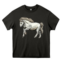 Asphalt percheron horse Heavy Core Tee - LillyAllenDesigns