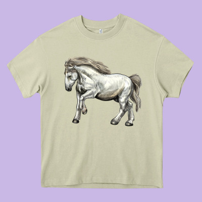 Percheron Horse Heavy Core Tee Designed By Lillyallendesigns
