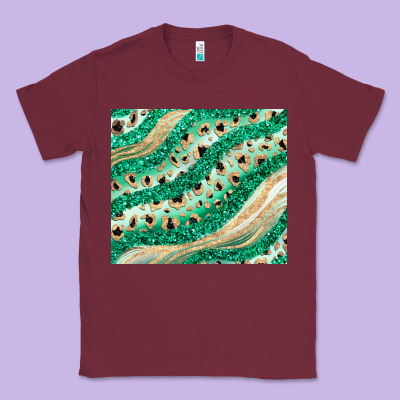 Green Glitter Classic Tee Designed By Jahusdesignshop