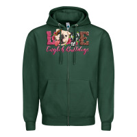 Sports Green love english bulldogs Zipper Hoodie - Artiststas