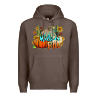 Coffee Welcome Fall Pumpkins Premium Hoodie - BundleAndBundleShop