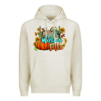 Oatmeal Heather Welcome Fall Pumpkins Premium Hoodie - BundleAndBundleShop